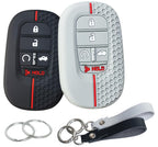 RUNZUIE 2Pcs 5 Buttons Silicone Smart Key Fob Cover for 2022 2023 2024 2025