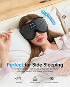 Sleep Mask with Bluetooth 5.4 Headphones, 3D Contoured Sleep Eye Mask with