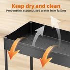 Under Sink Organizer 2 Pack Pull Out Sliding 2 Tier Cabinet Black