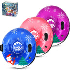 Menmek 36 Inch Snow Tube 3-4 Pack Inflatable Snow Sled Durable PVC Heavy Duty