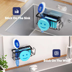 MURLONG Sponge Holder for Kitchen Sink,Sink Caddy Smiley Face,4-in-1 Sponge