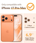 GVIEWIN for iPhone 17 Pro Max Case with Screen Protector, Upgraded [Full Camera