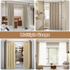 Bonpally Room Divider Curtain Rod, No Drilling Room Separator for Space