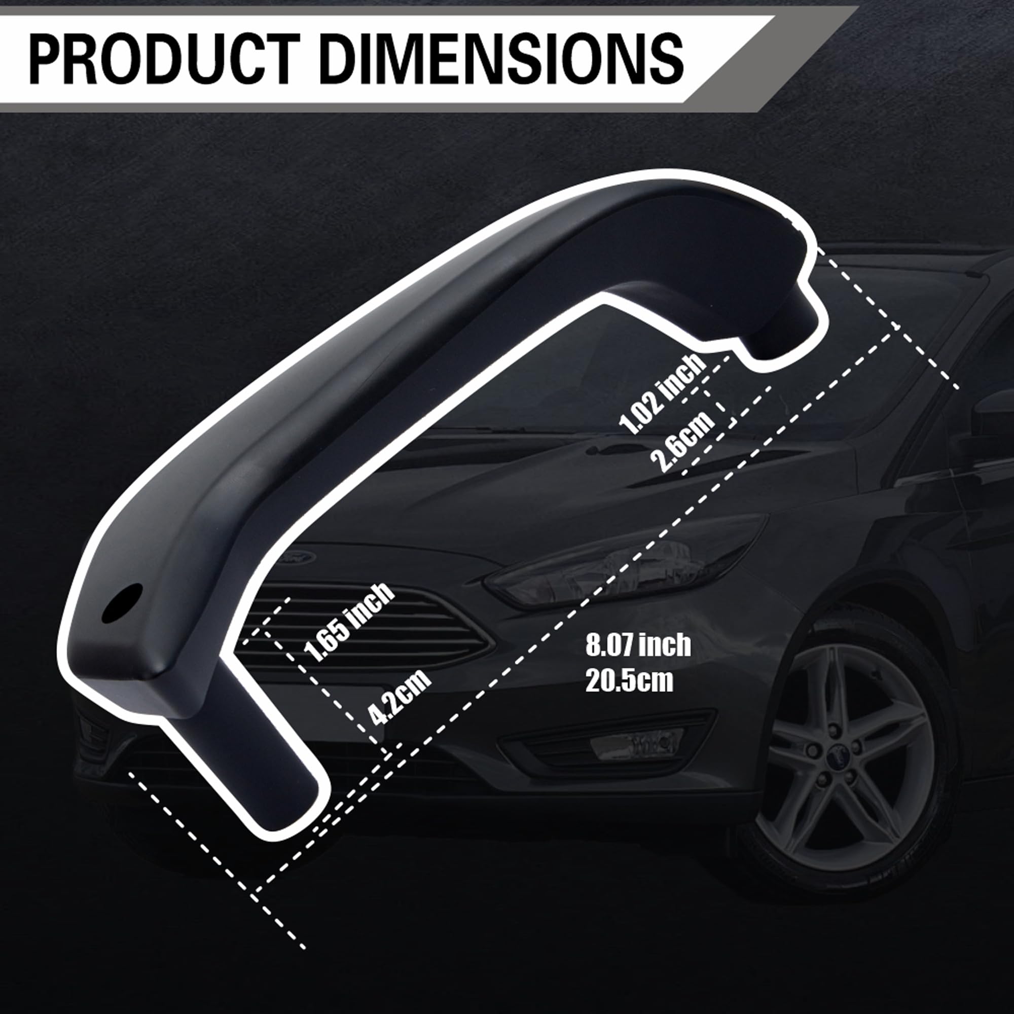 Melincars Interior Door Pull Handle for Ford Fiesta Manual Window