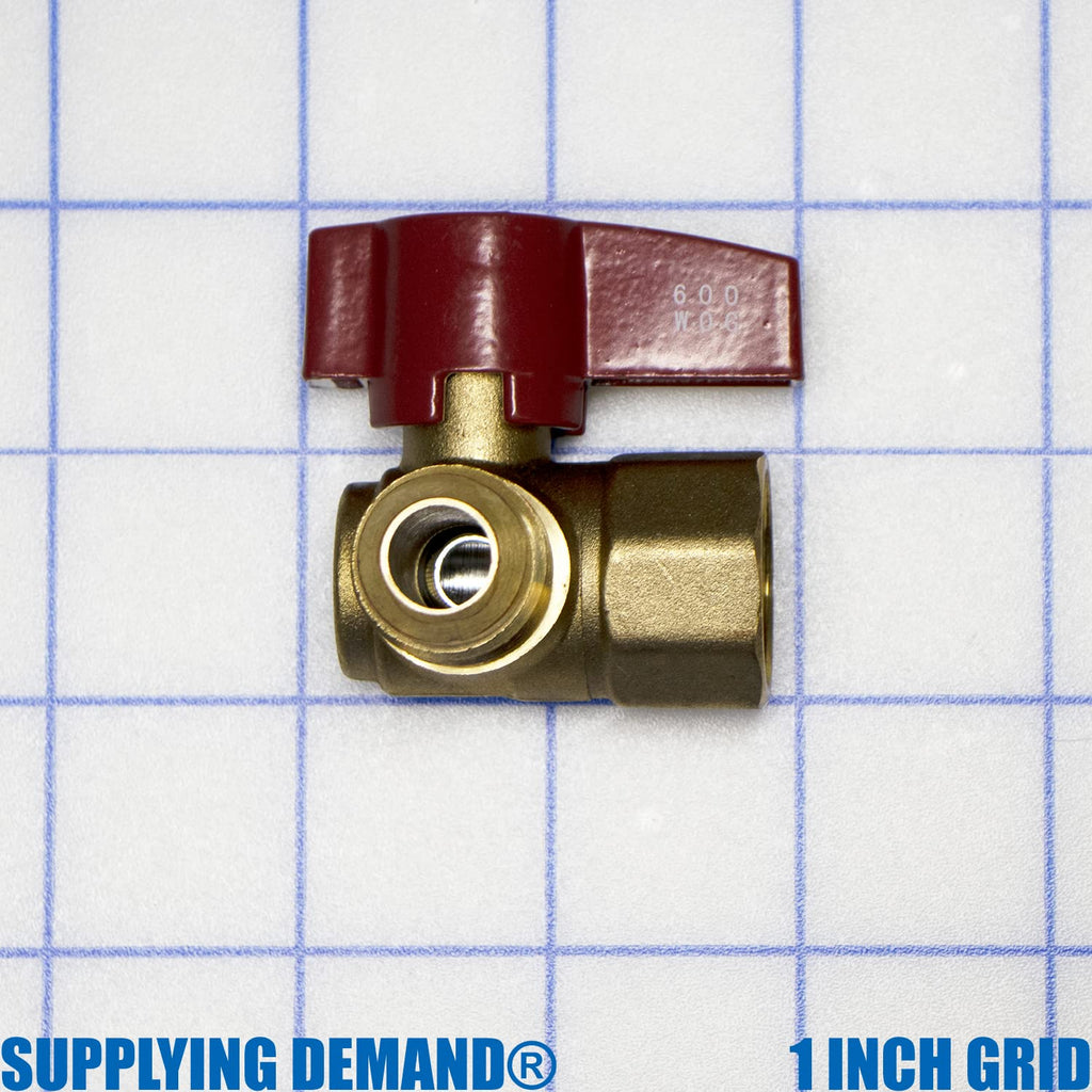 Supplying Demand 01-480G Gas Connector Shut-off Angle Valve 1/2 Inch OD Flare x 1/2 Inch FIP