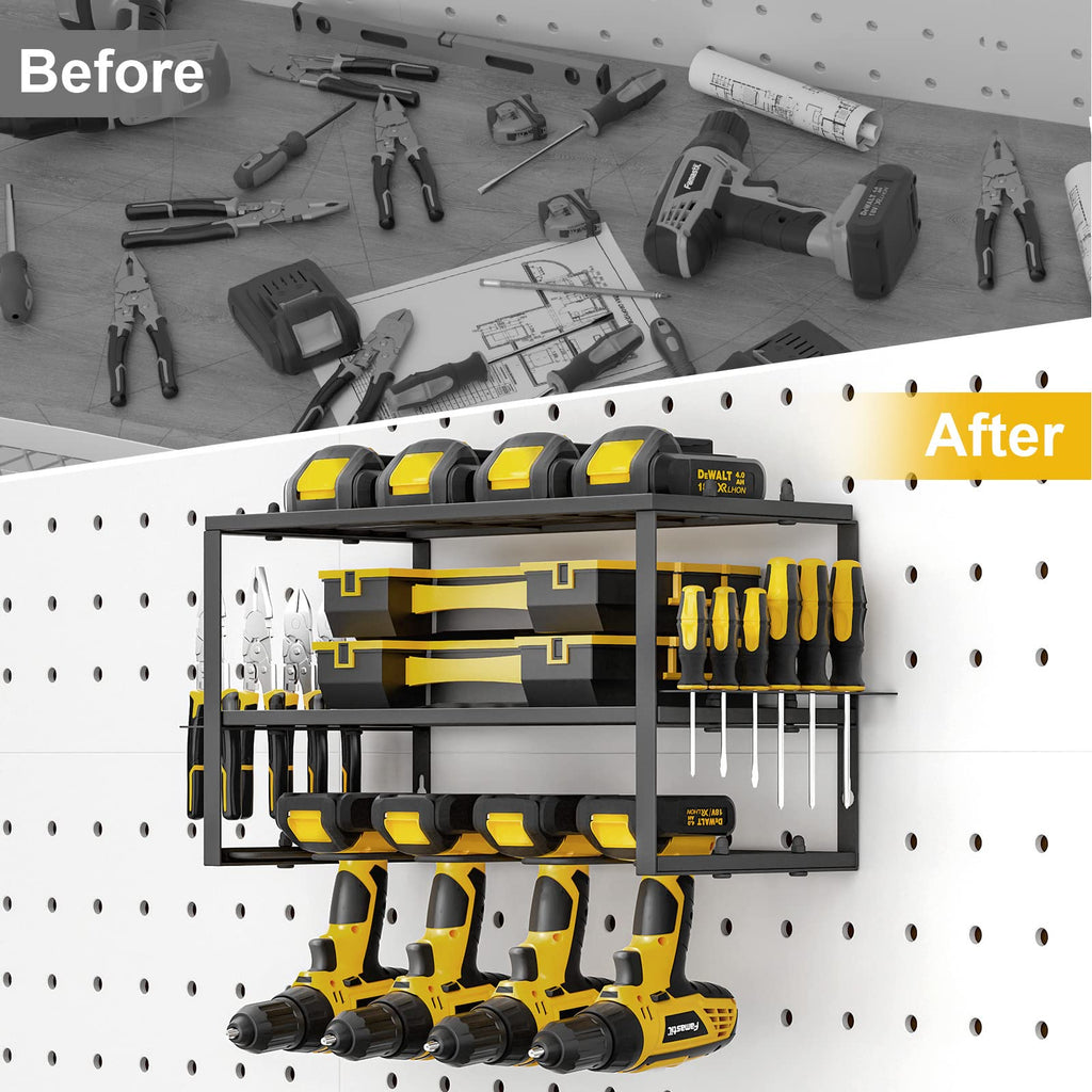 Spacecare Power Tool Organizer- Power Drill Tool Holder- Heavy Duty Tool Shelf &