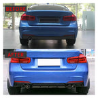 BMW 3 Series F30 Rear Bumper Diffuser Spoiler MT MP 2013-2019 W/ Brake Light