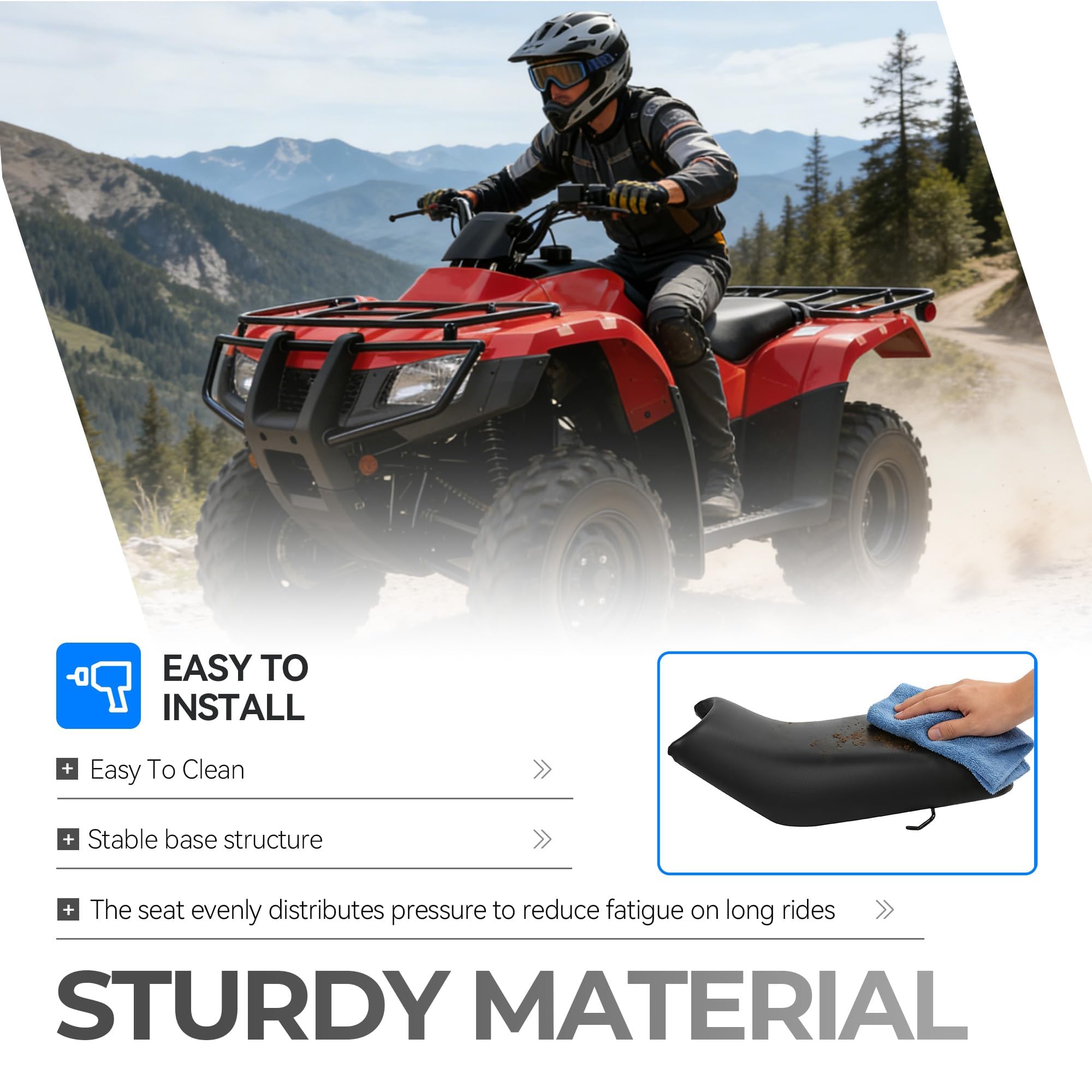ALMULOO Seat Bottom Compatible with 1997-2004 Honda TRX250 Recon Complete Seat