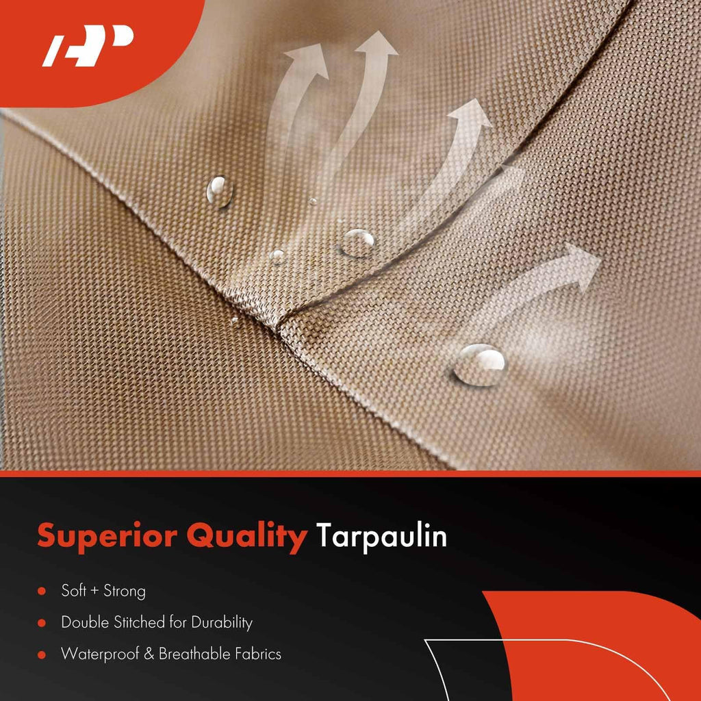 A-Premium Tan Convertible Soft Top, Compatible with Honda