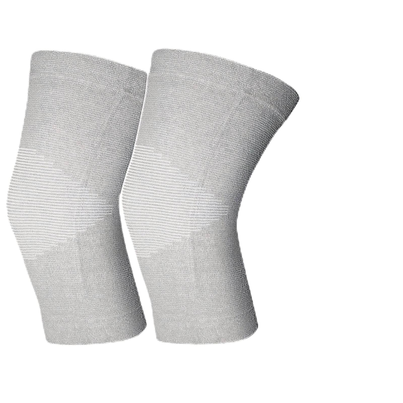 SIOEPUEO Bamboo Knee Sleeve for Knee Pain - One Pair Compression Bamboo Knee