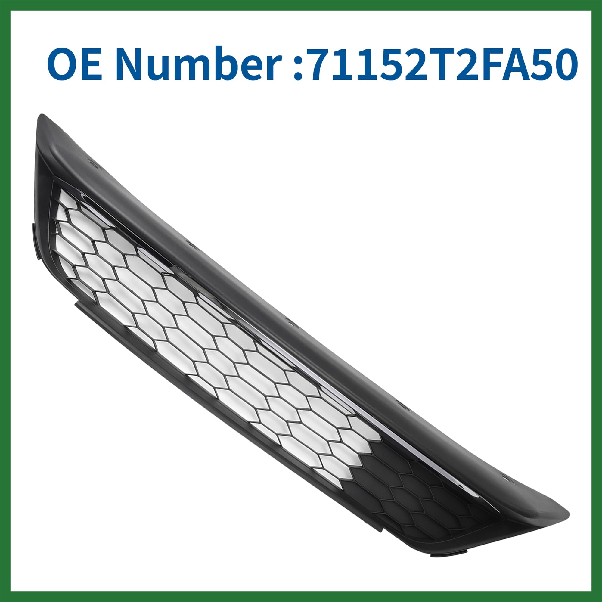 Front Lower Bumper Grille for 2016 Honda Accord 4 Door EX Black 71152T2FA50
