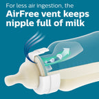 Philips Avent Anti-Colic AirFree Vent Baby Bottles 4oz Flow 1 Nipple 0m+ 4 Pack