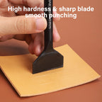 WUTA 12 Pcs Slot Leather Punch Set,Leather Hole Punch Tool,Carbon Steel Black