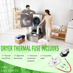 AMI PARTS 279816 Dryer Thermal Fuse & Thermostat Replacement Part Kit Replaces