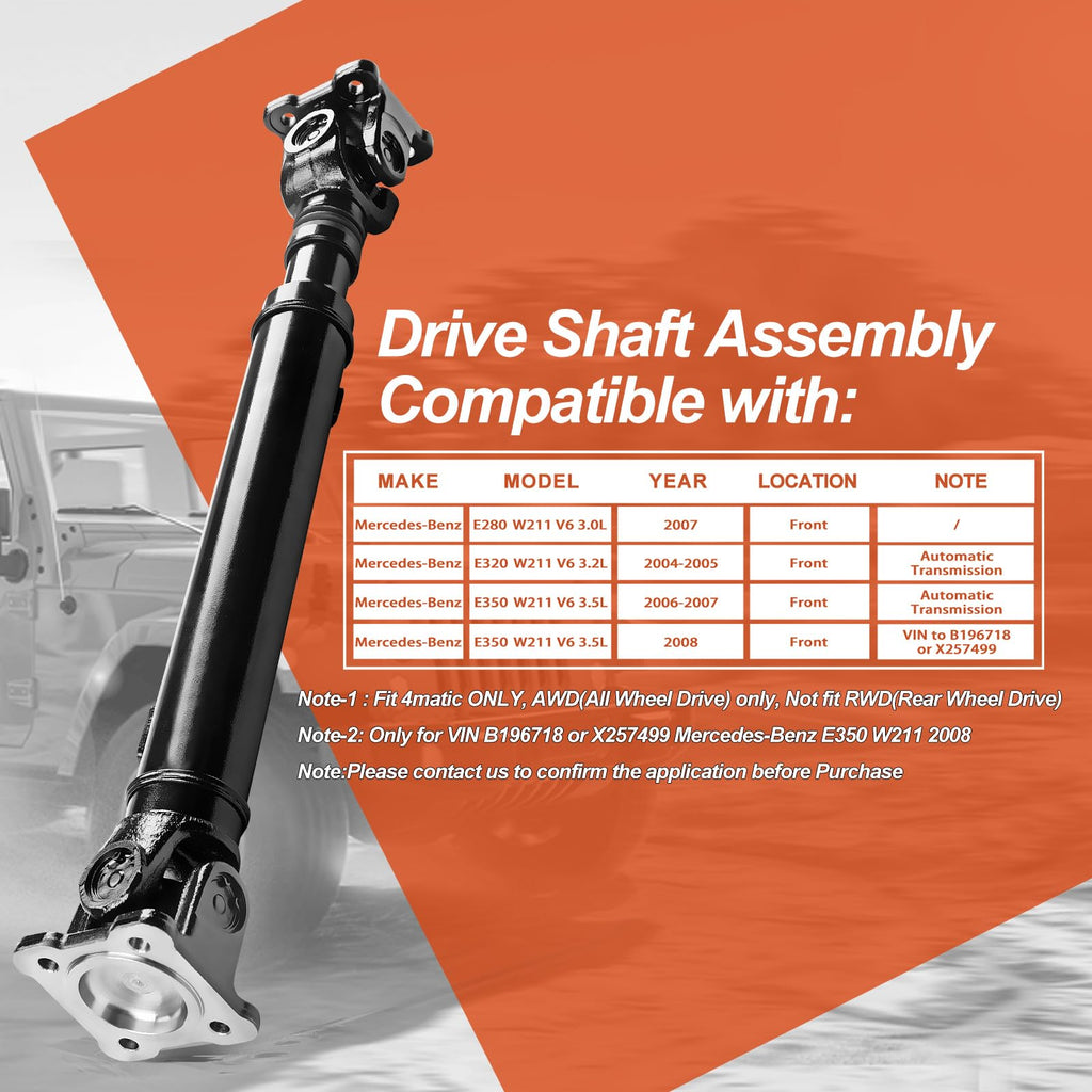 65-7040 Front Complete Drive Shaft Prop Shaft Driveshaft Assembly [AWD]