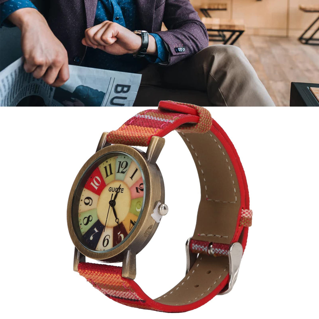 Mrisata Watch Multicolour Bohemian Style Brass PU Leather Women Watch Birthday