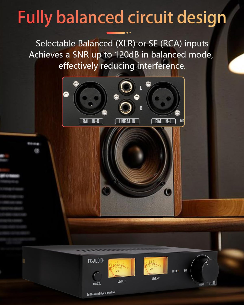 FX-Audio- L06 Fully Balanced Power Amplifier with VU Meter - 500W + 500W Dual