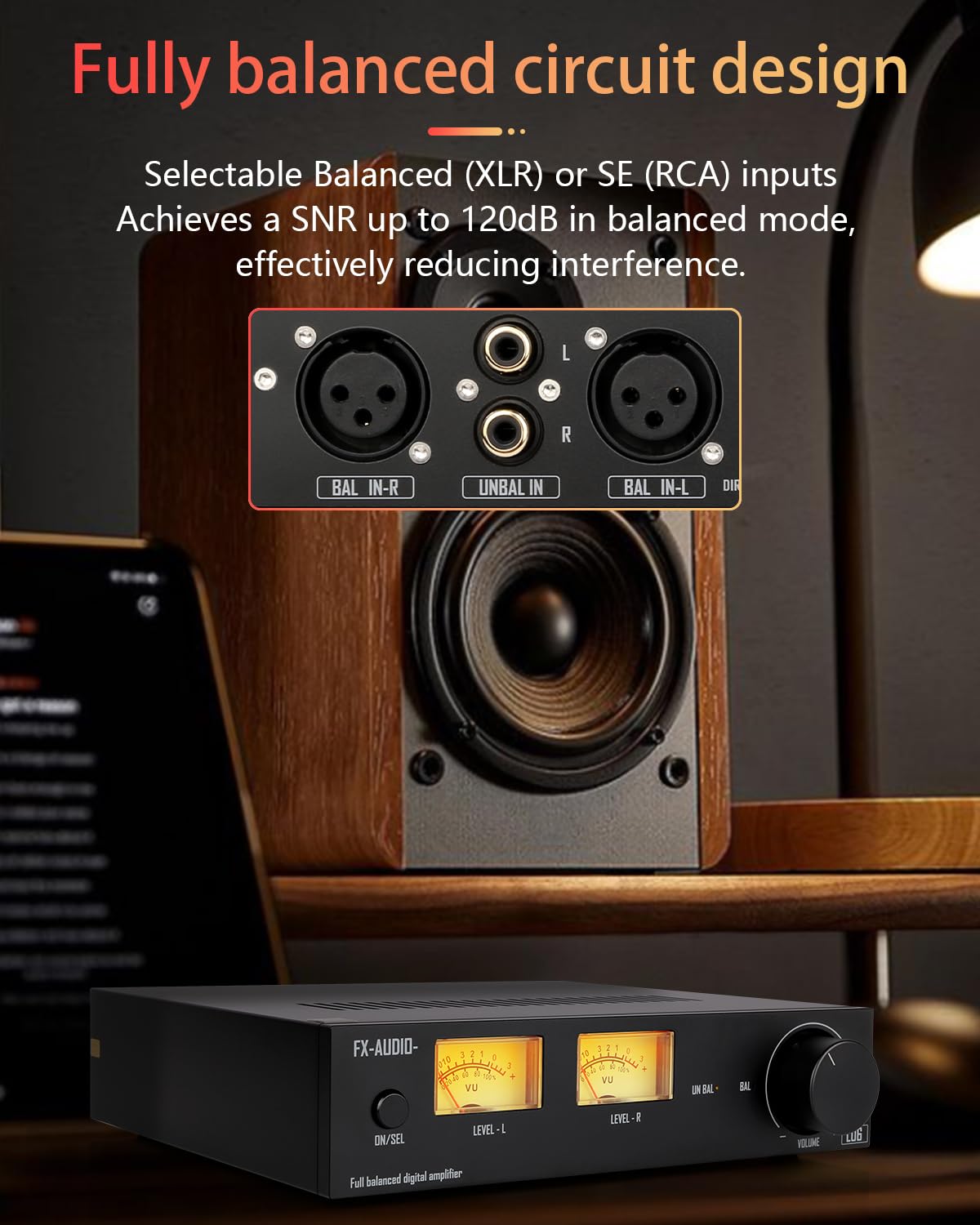 FX-Audio- L06 Fully Balanced Power Amplifier with VU Meter - 500W + 500W Dual