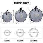 BALEINE 2 Pack Christmas Wreath Storage Bags 30x8 Reinforced with Handles
