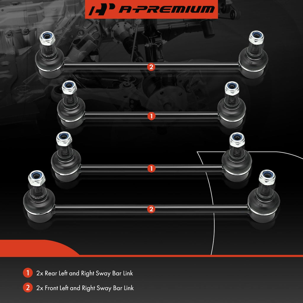 4 Pack A-Premium Front Rear Sway Bar Link Stabilizer Link Kit
