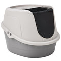 Amazon Basics No-Mess Hooded Enclosed Cat Litter Box with Odor Control and Swinging Door, Standard, 21" x 16" x 15", Multicolor