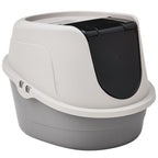 Amazon Basics No-Mess Hooded Enclosed Cat Litter Box with Odor Control and Swinging Door, Standard, 21" x 16" x 15", Multicolor