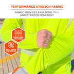 Ergodyne Chill Its 6688 Hi Vis Reflective Shirt, Class 2, Cooling Sun Shirt with