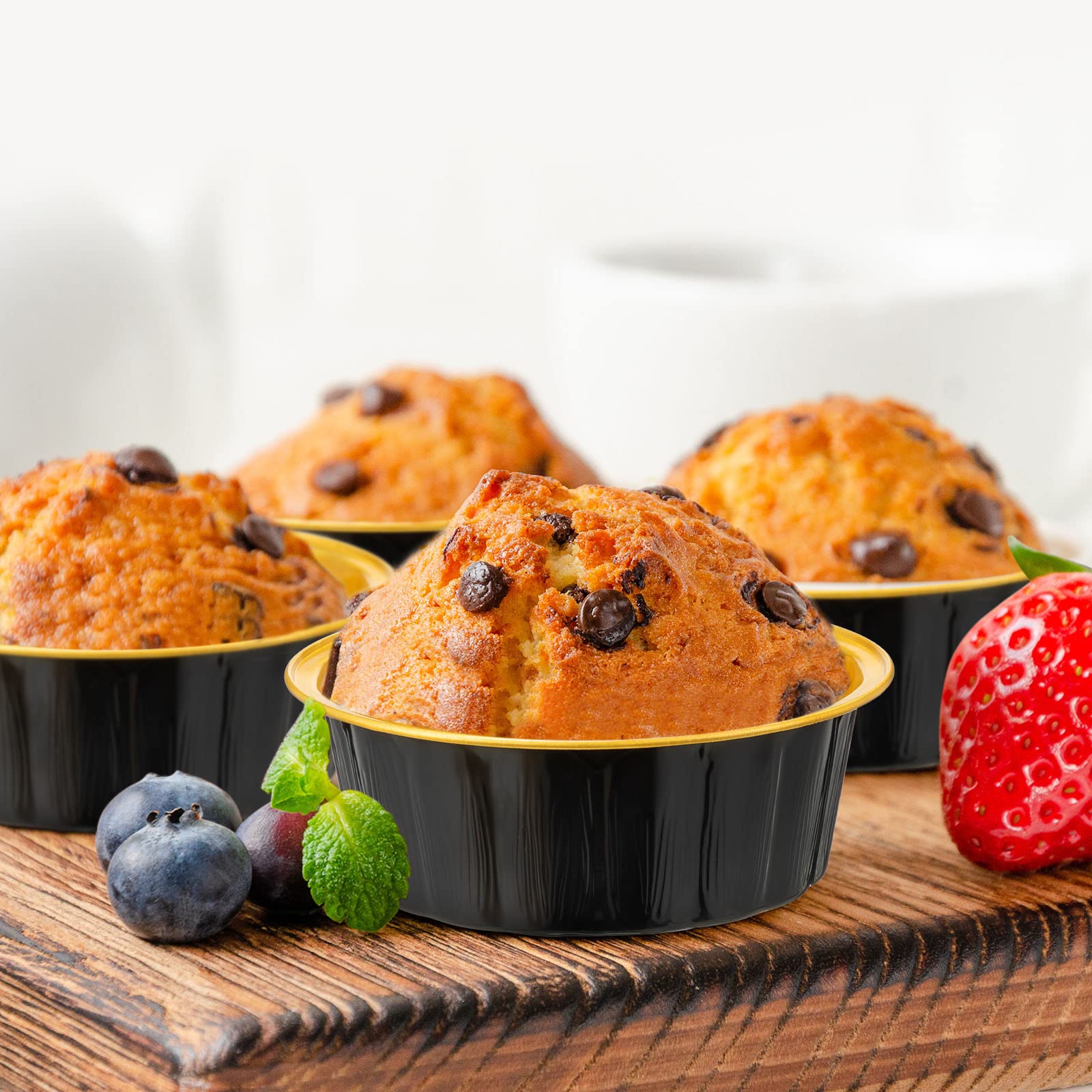 Tessco for you 100 Pcs Disposable Ramekins with Lids 8 oz Creme Brulee Ramekin