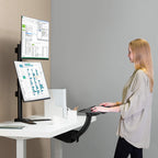AVLT 34" Vertical Ultrawide Monitor Mount Stand Two Stacked 26.5 lbs Screens on
