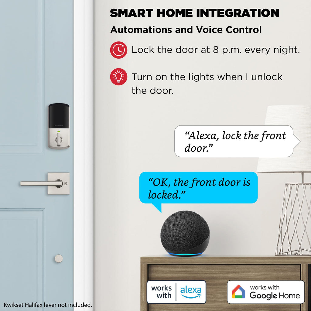 Kwikset Halo Wi-Fi Smart Lock Keyless Entry Deadbolt Touchscreen Satin Nickel