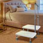 Aliseniors Step Stool with Handle and Non-Skid Platform, Heavy Duty 2 Steps