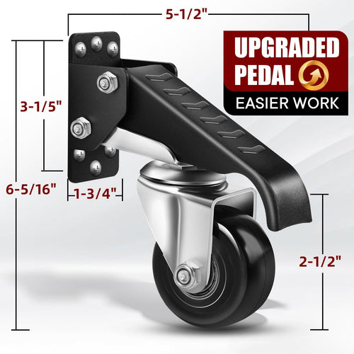 8 Pack SPACECARE Retractable Workbench Casters Kit, Heavy Duty Workbenches