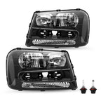 SOCKIR Headlight Assembly for 2002-2009 Chevy Trailblazer Full Length Grill Bar
