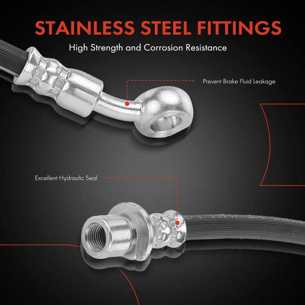 A-Premium Rear Passenger Brake Hydraulic Hose Compatible Honda