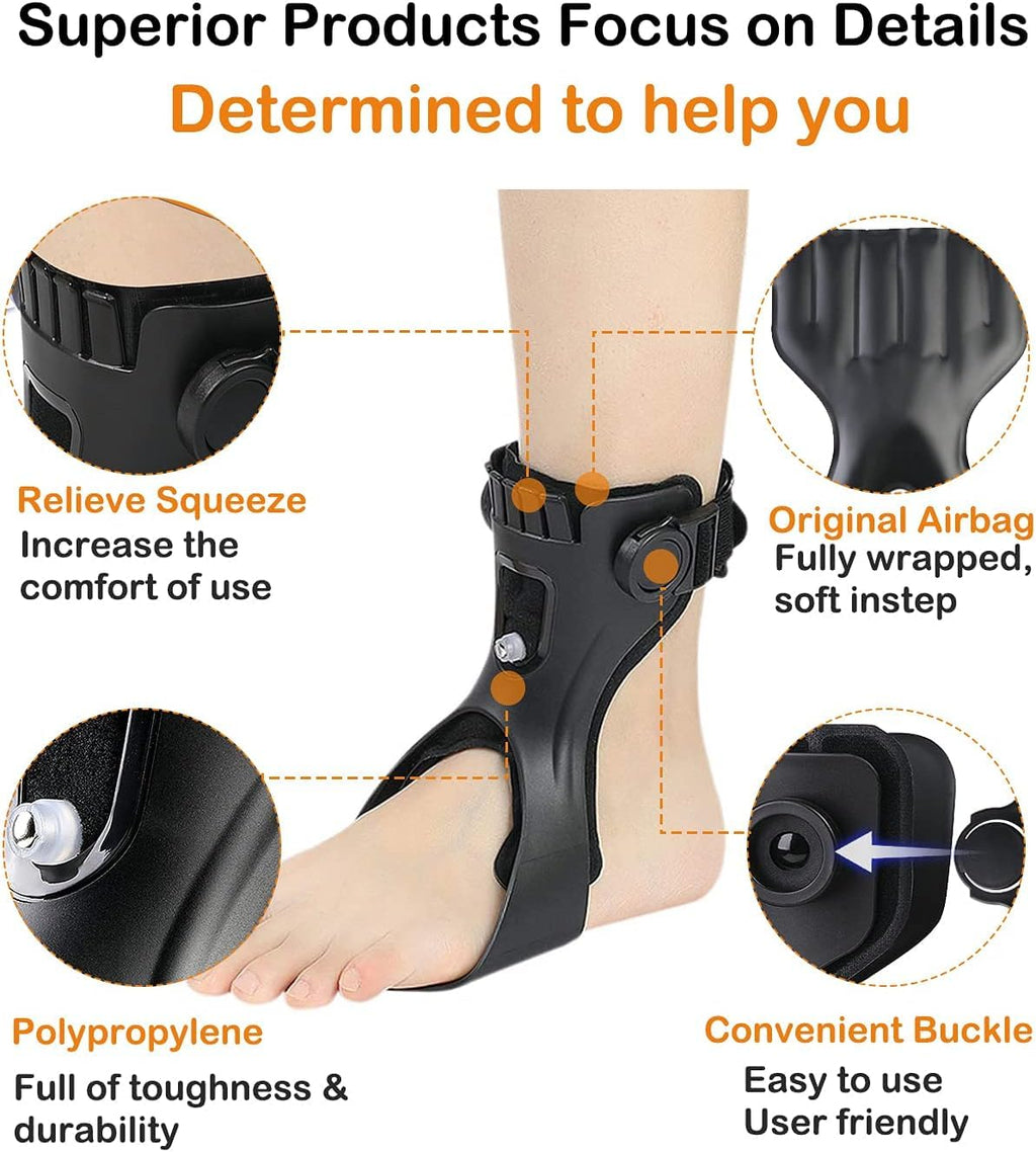 Furlove Upgraded AFO Drop Foot Brace, Medical Foot Up Ankle Foot Orthosis