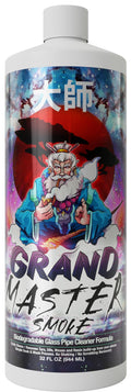 GRAND MASTER SMOKE 32oz Soak & Wash Glass Pipe Cleaner - Cleanse, Deodorize,