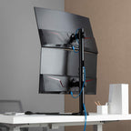 AVLT 34" Vertical Ultrawide Monitor Mount Stand Two Stacked 26.5 lbs Screens on