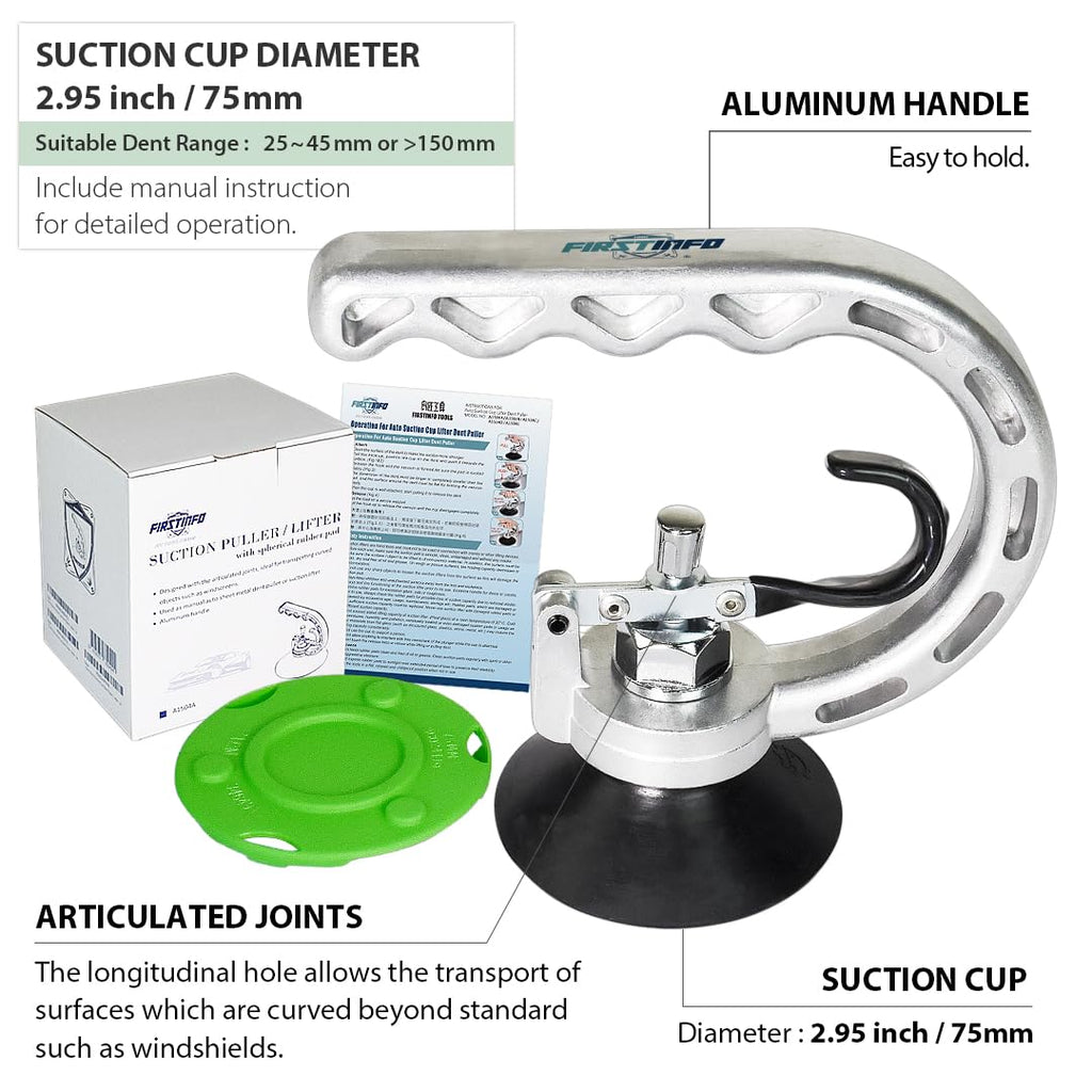 FIRSTINFO A1504A Aluminum Dent Puller 2.95in Suction Cup PDR Tool