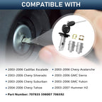 Ignition Switch Lock Cylinder with Pair Front Door Lock Cylinder and Key