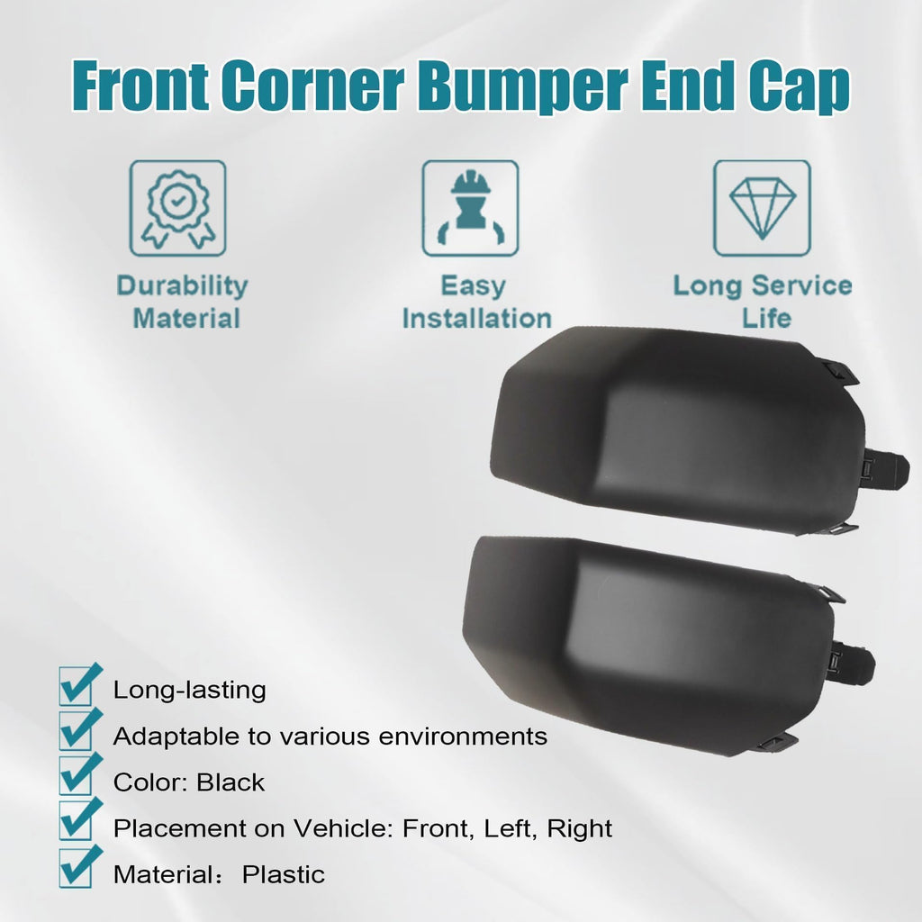 GXARTS 2PCS Black Left & Right Front Bumper Corners 52422-35060 52423-35050