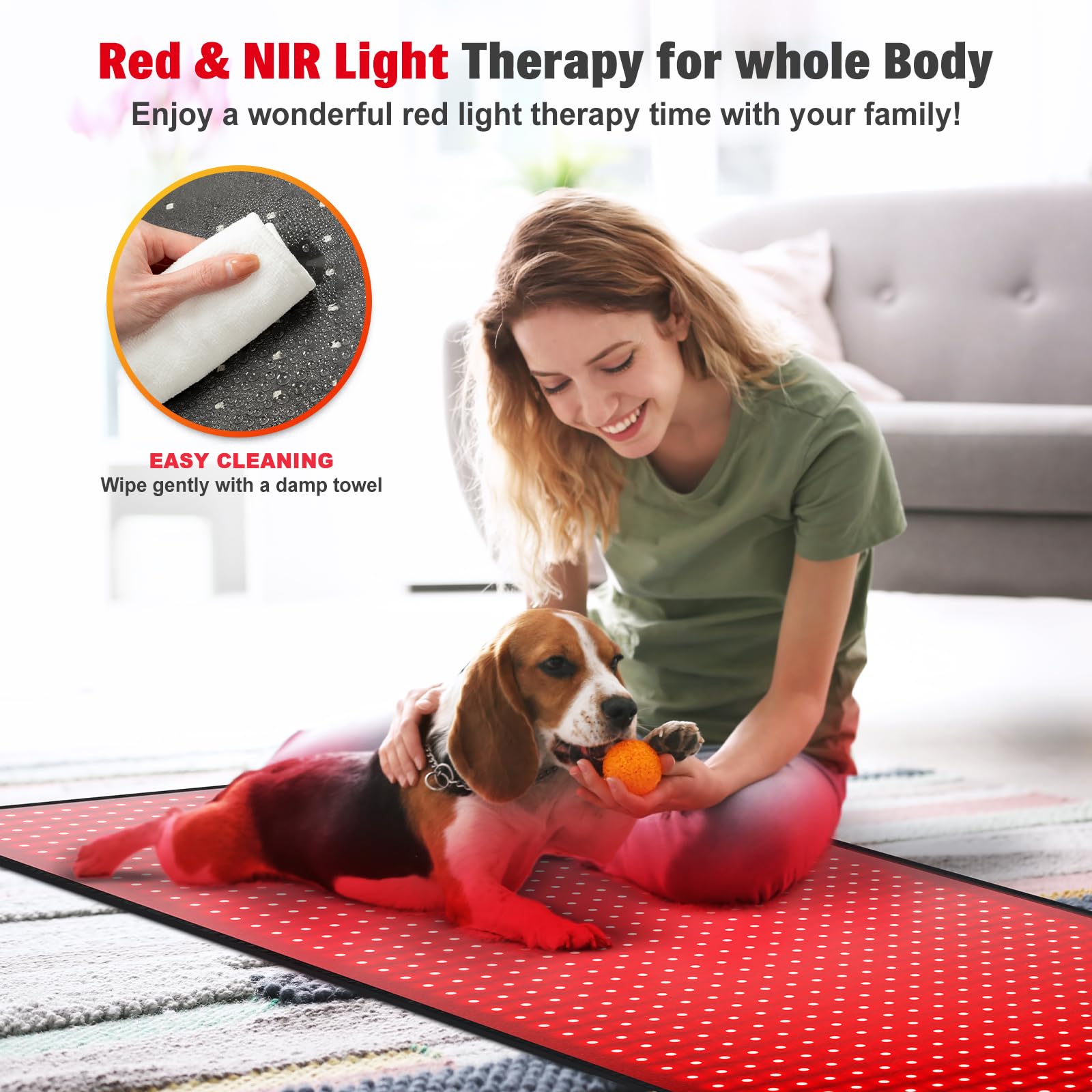 Red Light Therapy for Body, 660nm 850nm Infrared Light Therapy Pad, Wearable