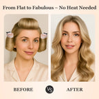 Heatless Hair Curler Set – 4PCS Velvet Overnight Blowout Rods for Heatless