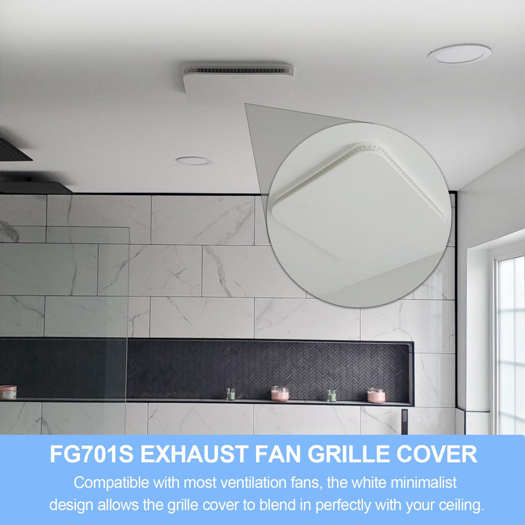 UYZO FG701S Universal Bathroom Exhaust Upgrade Grille Cover