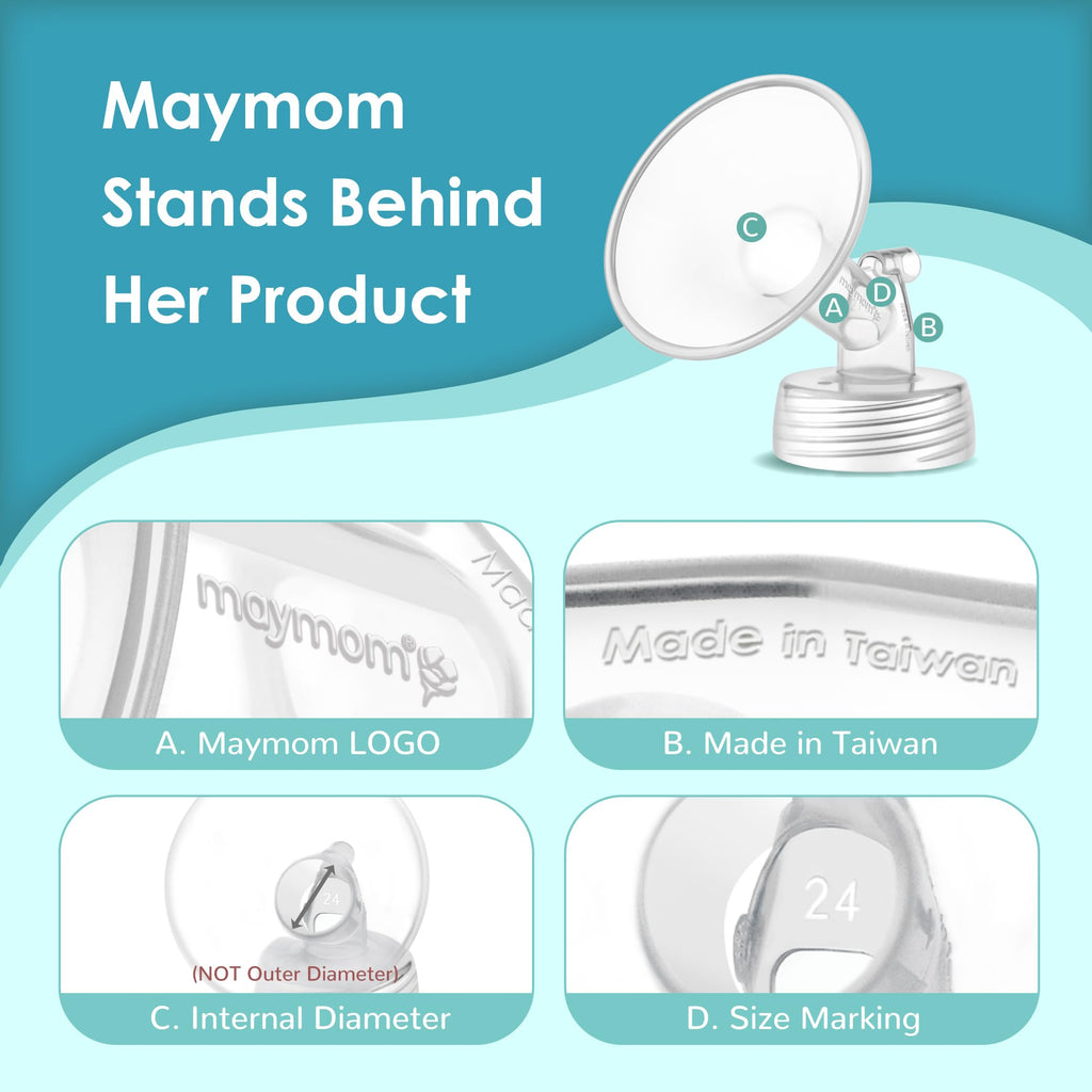 Maymom Pump Part Compatible with Spectra S1/S2 Pumps; Incl 27mm Wide Mouth