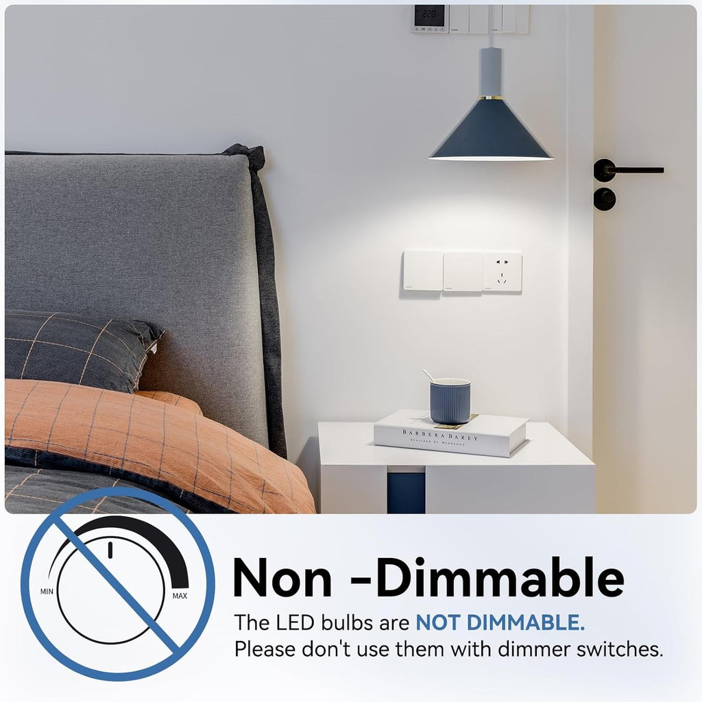 Novapollo LED Light Bulbs, A19 100 Watt Equivalent LED Bulbs, E26 Standard Base,