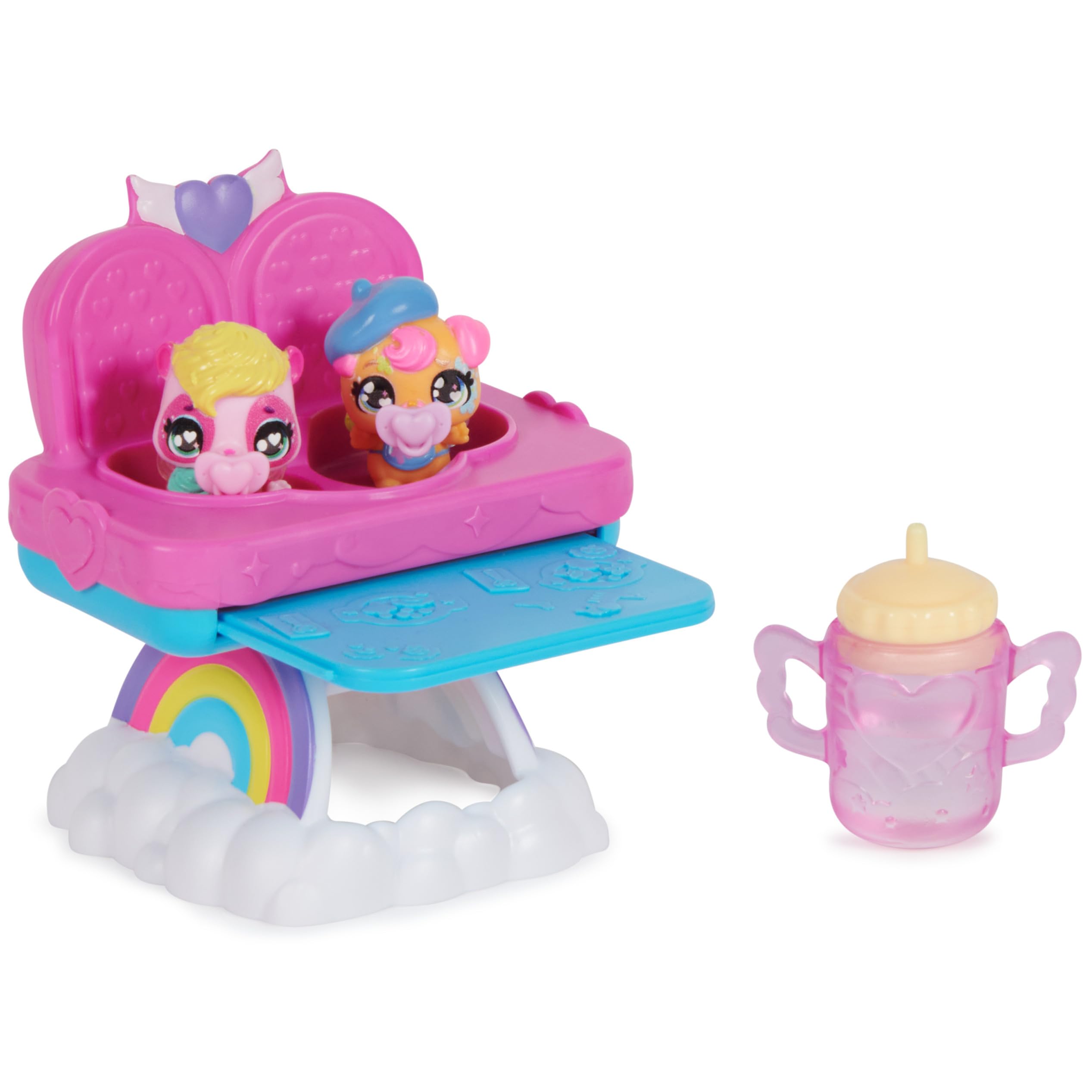 Hatchimals Alive, Hungry Hatchimals Playset with Highchair Toy and 2 Mini