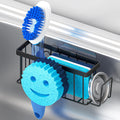 MURLONG Sponge Holder for Kitchen Sink,Sink Caddy Smiley Face,4-in-1 Sponge