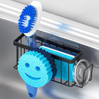MURLONG Sponge Holder for Kitchen Sink,Sink Caddy Smiley Face,4-in-1 Sponge