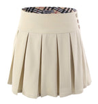 Bienzoe Girls School Uniform Skirt: Kids Adjustable Waist Stretchy Skort Khaki 8