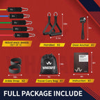 WHATAFIT Resistance Bands,Exercise Bands,Workout Bands with Handles,Door Anchor